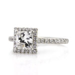 1.7 Carat Princess Diamond Ring | Brilliant White | 14K White Gold | Refined Light - Image 2