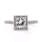 1.7 Carat Princess Diamond Ring | Brilliant White | 14K White Gold | Refined Light