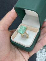 17.8 Carat Emerald Statement | 14K White Gold | Grand Palais Radiance - Image 2