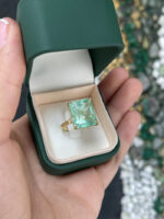 17.8 Carat Emerald Statement | 14K White Gold | Grand Palais Radiance - Image 3