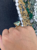 17.8 Carat Emerald Statement | 14K White Gold | Grand Palais Radiance - Image 4