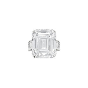 17 Carat Assher Cut Statement | Brilliant White / D color | FL/IF | 14K White Gold