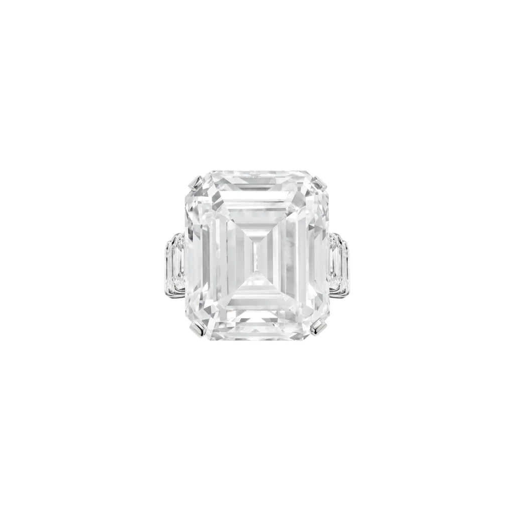 17 Carat Assher Cut Statement | Brilliant White / D color | FL/IF | 14K White Gold