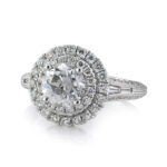 2.11 Carat Round Brilliant Diamond Ring | Brilliant White | 14K White Gold | Modern Nobility