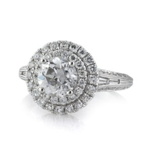 2.11 Carat Round Brilliant Diamond Ring | Brilliant White | 14K White Gold | Modern Nobility