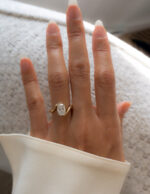 2 Carat Cushion Statement | Brilliant White | 14K White Gold | A Classic Statement - Image 2