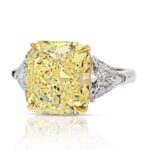 0.78 Carat Radiant Statement | Fancy Yellow | VVS2 | 14K White Gold - Image 4