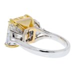 12 Carat Radiant Statement | Fancy Yellow | 14K White Gold | Colour-Collector’s Treasure - Image 3