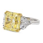 12 Carat Radiant Statement | Fancy Yellow | 14K White Gold | Colour-Collector’s Treasure