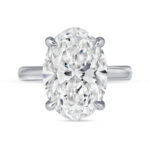 5.5 Carat Oval Statement | Brilliant White | 18K White Gold | Timeless Brilliance