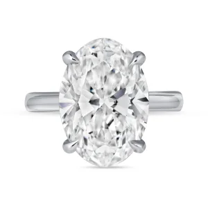 5.5 Carat Oval Statement | Brilliant White | 18K White Gold | Timeless Brilliance