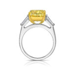 6 Carat Radiant Diamond Ring | Fancy Yellow | 14K White Gold | A Crown-Worthy Fancy Rarity - Image 3