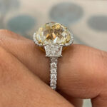 9.77 Carat Cushion Diamond Ring | Fancy Yellow | VS1 | 18K Gold - Image 6