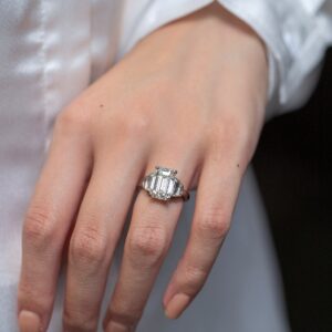 5.01 Carat Emerald Diamond Ring | 18K Gold | Timeless Brilliance