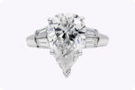 5.38 Carat Pear Diamond Ring | Brilliant White | 18K Gold | Radiant Elegance - Image 4