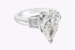 5.38 Carat Pear Diamond Ring | Brilliant White | 18K Gold | Radiant Elegance - Image 5