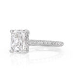 1.8 Carat Radiant Diamond Ring | Brilliant White | 14K White Gold | Classic Charm - Image 2
