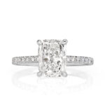 1.8 Carat Radiant Diamond Ring | Brilliant White | 14K White Gold | Classic Charm