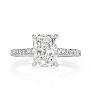 1.8 Carat Radiant Diamond Ring | Brilliant White | 14K White Gold | Classic Charm