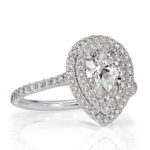 2 Carat Pear Diamond Ring | Brilliant White | 14K White Gold | Everyday Royalty | Signature - Image 3