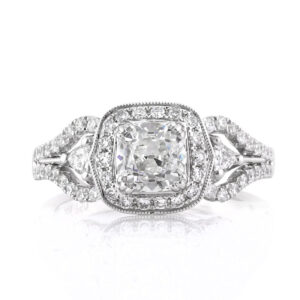 2 Carat Cushion Diamond Ring | Brilliant White | 14K White Gold | Modern Nobility | Heirloom