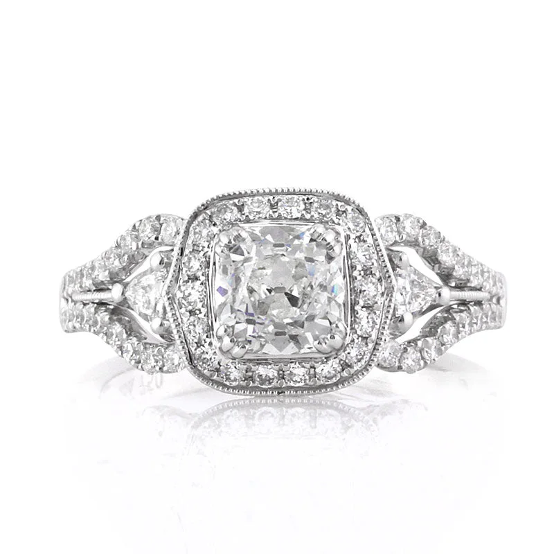 2 Carat Cushion Diamond Ring | Brilliant White | 14K White Gold | Modern Nobility | Heirloom