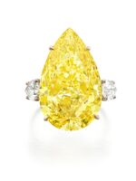 18 Carat Round Brilliant Statement | Fancy Yellow | 14K White Gold | Sunlit Royal Radiance