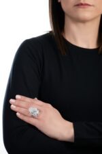 18 Carat Pear Statement | Brilliant White / D color | FL/IF | 14K White Gold - Image 5