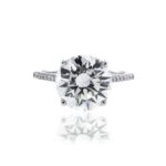 5.31 Carat Round Brilliant Diamond Ring | Brilliant White | 14K White Gold - Image 2