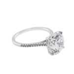 5.31 Carat Round Brilliant Diamond Ring | Brilliant White | 14K White Gold - Image 3