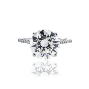 5.31 Carat Round Brilliant Diamond Ring | Brilliant White | 14K White Gold