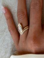 2 Carat Marquise Statement | Brilliant White | 14K White Gold | Effortless Elegance - Image 3