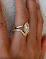 2 Carat Marquise Statement | Brilliant White | 14K White Gold | Effortless Elegance - Image 4