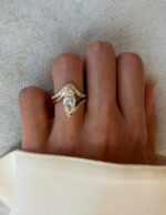 2 Carat Marquise Statement | Brilliant White | 14K White Gold | Effortless Elegance - Image 5