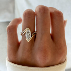 2 Carat Marquise Statement | Brilliant White | 14K White Gold | Effortless Elegance