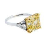 7.52 Carat Asscher Statement | Fancy Yellow | 18K White Gold | Rare Fancy-Color Splendour - Image 2