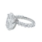 13.06 Carat Oval Diamond Ring | Brilliant White | 18K White Gold | Iconic Presence - Image 4