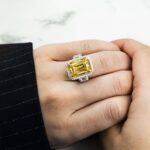 11.93 Carat Emerald-cut Statement | Fancy Yellow | 18K White Gold | Sunlit Royal Radiance - Image 7