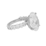 12.7 Carat Oval Diamond Ring | Brilliant White | 18K White Gold | Unparalleled Brilliance - Image 3