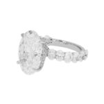 12.7 Carat Oval Diamond Ring | Brilliant White | 18K White Gold | Unparalleled Brilliance - Image 4
