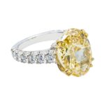 13.67 Carat Oval Statement | Fancy Yellow | 18K White Gold | Sunlit Royal Radiance - Image 2