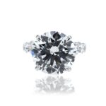 15.35 Carat Round Brilliant Diamond Ring | Brilliant White | 18K White Gold - Image 2
