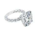15.35 Carat Round Brilliant Diamond Ring | Brilliant White | 18K White Gold - Image 3