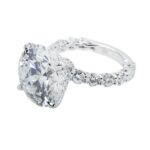 15.35 Carat Round Brilliant Diamond Ring | Brilliant White | 18K White Gold - Image 4