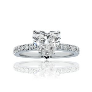 2.41 Carat Heart Shape Diamond Ring | Brilliant White | 18K White Gold | Everyday Royalty