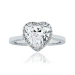 2.52 Carat Heart Shape Diamond Ring | Brilliant White | 18K White Gold | Effortless Elegance