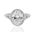 3.29 Carat Oval Diamond Ring | Brilliant White | 18K White Gold | Modern Nobility | Heirloom - Image 2