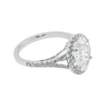 3.29 Carat Oval Diamond Ring | Brilliant White | 18K White Gold | Modern Nobility | Heirloom - Image 3