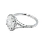 3.29 Carat Oval Diamond Ring | Brilliant White | 18K White Gold | Modern Nobility | Heirloom - Image 4