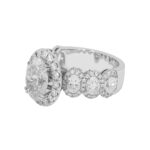 5.77 Carat Oval Diamond Ring | Brilliant White | 18K White Gold | Signature Sophistication - Image 4